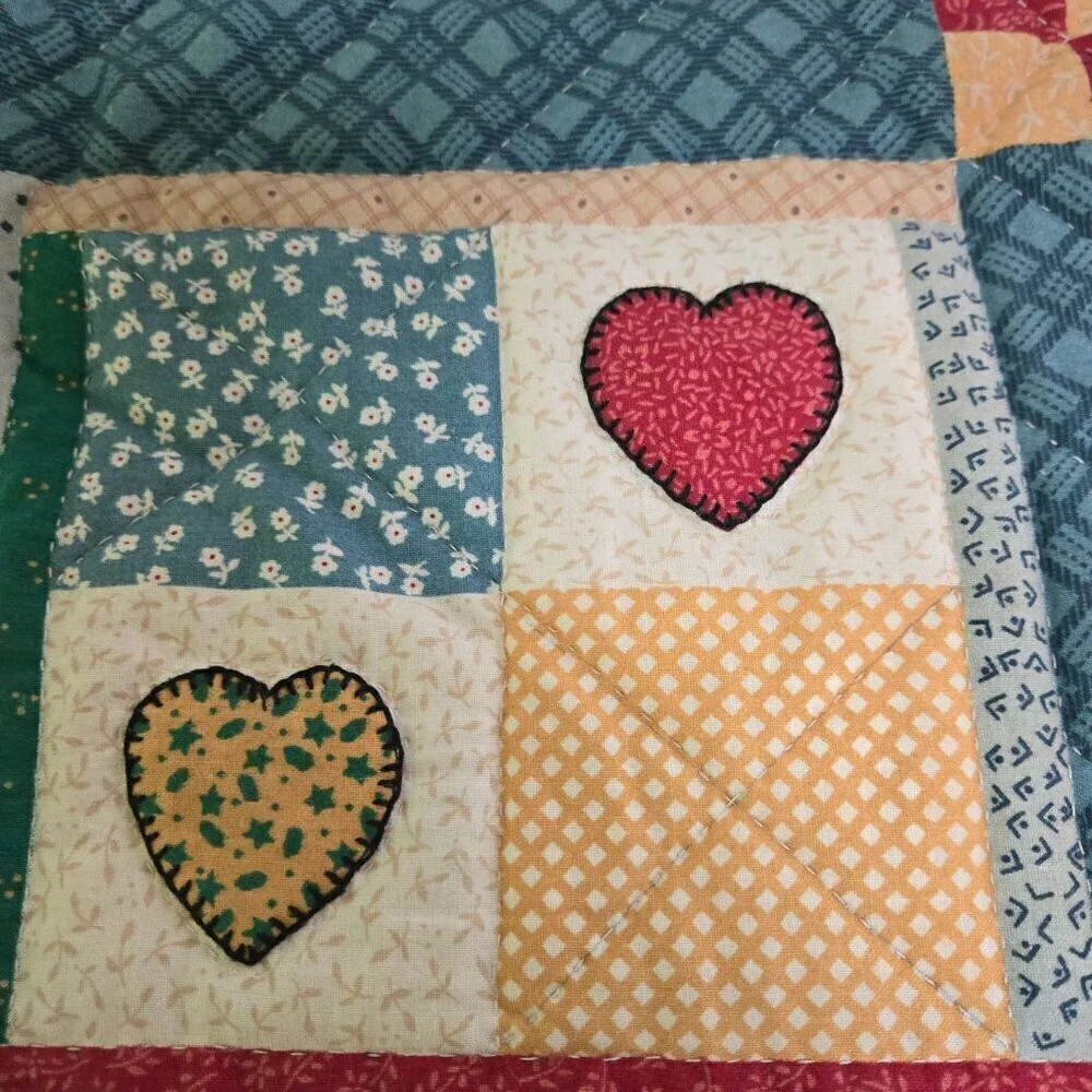 Vintage Overall Sam Mini Quilt Doll Quilt Wall Hanging Mid Century